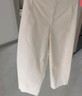 优衣库女装针织廓形长裤/弯刀镰刀裤子25秋冬新款483722 483722/01乳白色 S 实拍图