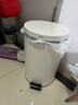 欧润哲垃圾桶脚踏带盖 大号12L米白厨房客厅卧室卫生间家用缓降内外双桶 实拍图