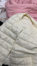 雪中飞羽绒内胆女轻薄羽绒服女短款新款冬季内搭修身时尚羽绒服外 米白 L (165) 实拍图
