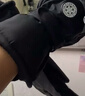 目丸保暖手套男女户外冬天骑行防寒风加绒厚触屏女防水冬季棉滑雪手套 1#黑色 深度暖手套-男款 实拍图