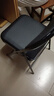 格田彩办公椅折叠椅电脑椅带靠背凳子简易餐椅户外座椅可折叠培训会议椅 黑色皮革 实拍图