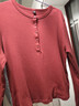 优衣库女装罗纹亨利领T恤/长袖修身短款内搭打底25新款479591 17 枣红色 3XL /170/108C 实拍图