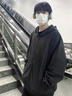 GENIOLAMODE开衫卫衣男纯色简约宽松休闲百搭重磅开衫外套 实拍图