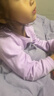 三枪儿童秋衣秋裤A类舒肤抗菌女童圆领长袖纯棉内衣套 淡紫 110 实拍图