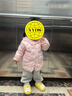 戴维贝拉（DAVE＆BELLA）儿童羽绒服轻薄婴儿秋冬宝宝上衣女孩外套女童羽绒内胆小童服饰 粉底印花【DB4223467】 100 cm（建议身高90-100cm） 实拍图