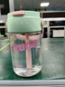 品喻（PINYU）塑料杯大容量吸管杯便捷杯子耐高温带茶隔高颜值奶茶绿600ml 实拍图