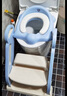 世纪宝贝（babyhood）儿童马桶辅助器 加大加宽宝宝坐便圈阶梯架座便器软垫款132天空蓝 实拍图