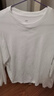 京东京造长袖t恤男5A抑菌新疆棉圆领衣服男装打底衫 白色 L 实拍图
