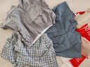 三枪（THREEGUN）内裤男士纯棉梭织阿罗裤宽松大码青年平角裤四角短裤睡裤居家裤 组7-白线格+小蓝格+小灰格 3条 3XL 实拍图