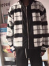 POUM小香风黑白格子男士秋季外套男女同款假两件上衣服连帽夹克男装 POUM-HBG黑格 XL 【身高175-180体重130-145】 实拍图
