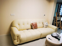 冬熊棉花糖真皮沙发法式奶油风客厅小户型轻奢白色钢琴键云朵沙发 【大三人位2.5米】 头层真皮【旗舰版】凝胶记忆棉+6CM紫罗兰 实拍图
