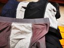 海澜之家（HLA）男士内裤3条装抗菌100%纯棉春夏季男生内裤四角平角大码裤衩裤头 100%纯棉10A-深灰/宝蓝/黑色- 3条 L 170/95(建议100-130斤) 实拍图