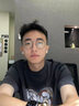蔡司（ZEISS）镜片近视眼镜男变色防蓝光专业可配度数平光超轻钛架大脸眼睛框女 大框圆框 黑银 配LASHION1.56防蓝光镜片0~400 实拍图