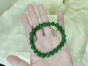净心石 收藏级8mm无黑和田玉碧玉手链高水头无黑苹果绿阳绿玉石手串 实拍图