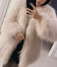 傲列2024秋冬轻奢品质貉子毛双面编织皮草女中长减龄狐狸毛毛外套大衣 豆沙色 均码 实拍图