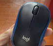 罗技（Logitech）M185鼠标 无线鼠标 办公鼠标 对称鼠标 黑色红边 带无线2.4G接收器 实拍图