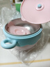 COOKSS儿童餐具宝宝辅食碗婴儿碗316不锈钢新生儿注水保温碗可拆卸粉色 实拍图