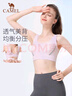 骆驼（CAMEL）高强度支撑一体杯垫运动内衣健身bra Y0S1VLZ601A 雪柔紫 L 实拍图