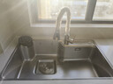 TOSO日式厨房水槽大单槽洗菜盆一体盆304升级316不锈钢台中下集渣碗池 75*46日式316L母婴级集渣水槽-圆抽拉全配置 水槽套餐 实拍图