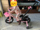 vingro儿童自行车平衡车七合一多功能脚踏车三轮车遛娃神器滑步手推车 3C证25款（元气粉推杆版）1到8岁 12寸 升级版3C认证+欧盟标准认证 实拍图