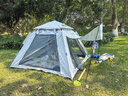 探险者（TAN XIAN ZHE）帐篷户外露营防雨过夜3人-4人速开便捷天幕二合一黑胶防晒帐篷 帐篷5-8人带充气垫套餐 实拍图