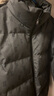 杰克·琼斯（JACK&JONES）25年冬季新款男装羽绒服男士潮流老花满印短款保暖立领鸭绒服外套 E44黑砂色 XL 185 实拍图