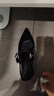 CHARLES&KEITH亮钻方扣尖头粗跟凉鞋单鞋生日情人节礼物送女友CK1-61720231 黑色纹理BLACK TEXTURED 37 （235） 晒单实拍图