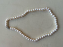 周六福S925银扣淡水珍珠项链妈妈生日礼物 扁圆7.5-8.5mm 45cm 实拍图