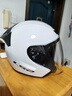 LS2新款摩托车头盔四分三盔电动助力车四季大尾翼大码男女半盔OF608 闪光白 3XL(建议61-62CM) 实拍图