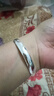 中国珠宝生日礼物送女友足银999心经银手镯女款银镯子送女友送妈妈 晒单实拍图