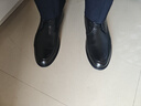 百丽通勤商务皮鞋男秋冬新商场款牛皮正装鞋婚鞋CF01DCM9 经典黑 43 (265mm) 实拍图