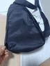 【已售300万】新款男女皮革触感胸包休闲时尚牛津布单肩包斜挎包 双层-黑色（高性价比） 实拍图