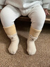 爱宝适婴儿袜子秋冬宝宝学步袜加厚珊瑚绒中筒地板袜粉白熊3双装M码T265 实拍图
