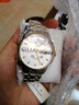冠琴（GUANQIN）瑞士认证手表男士全自动机械表防水夜光双日历国表商务百搭男表 条钉刻度钢带间白 实拍图