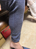 莫代尔秋裤男士保暖裤男生薄款秋裤单裤磨绒棉毛打底裤 蓝色  3XL 实拍图