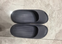 京东京造【泡泡云】踩屎感厚底轻盈防滑外穿拖鞋新款拖鞋男士 灰色44-45 实拍图