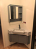 宾匠小户型三角型浴室柜转角洗手盆洗漱台卫生间拐角洗脸台盆柜组合 灰色/智能镜+普通镜柜70cm 实拍图
