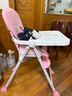 友彩可折叠宝宝餐椅酒店多功能商用吃饭座椅婴儿家用饭店儿童餐桌椅子 折叠款/樱花粉+舒适软垫+单餐盘 实拍图