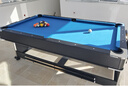 SZX成人标准4合1游戏桌 家庭商用台球乒乓球冰球黑8式室内球厅娱乐桌 7尺4合1-213*111*81cm-黑桌+蓝布 实拍图