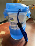 GLASSLOCK耐热加厚玻璃杯钢化玻璃水杯进口杯子茶杯牛奶杯 蓝色(带提绳)500ml 实拍图