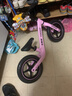 酷骑儿童平衡车1-6岁宝宝滑步车12寸轻便车身初学者S2樱霞粉 酷奇 实拍图