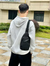 CinvaiKrose官方店小c&k2026新款胸包男士帆布包单肩斜挎包生日情人节520礼物 黑色Black【节日送礼表白可代写心意贺卡】 实拍图