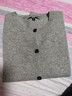 优衣库女装羊绒圆领针织短开衫/25秋冬新款479672 03 灰色 3XL /170/108C 实拍图