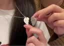BJYL刻字情侣项链男女款一对双人爱心吊坠锁骨链饰品生日礼物送女朋友 情侣一对【蝴蝶礼盒】 实拍图