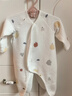 童泰新生婴儿衣服连体衣夹棉秋冬季0-6月初生宝宝纯棉加厚哈衣爬服 紫色花朵 66cm (建议3-6个月身高60-68cm) 实拍图