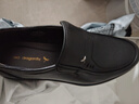 红蜻蜓男鞋秋冬男士爸爸一脚蹬软面皮商务休闲皮鞋男WTA42860 黑色38 实拍图