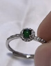 七彩云南翡翠A货阳绿戒指S925银镶活圈口女款送女友送妈妈生日节日礼物 翡翠戒指 实拍图