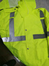 乐优佰易 分体雨衣安全反光雨裤套装 交通环卫路政成人 荧光绿全套带帽檐 XL  实拍图