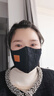 佳睦保暖口罩秋冬骑行滑雪防风防寒羊毛绒加绒加厚女高颜值可水洗黑色 实拍图