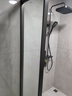 东鹏（DONGPENG）淋浴房三联动推拉门一字形卫生间隔断干湿分离玻璃浴室隔断沐浴房 枪灰缓冲1.7-1.79/2米高|极窄 升级1.0壁厚不锈钢+2cm极窄边框 实拍图
